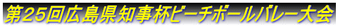 第２５回広島県知事杯ビーチボールバレー大会